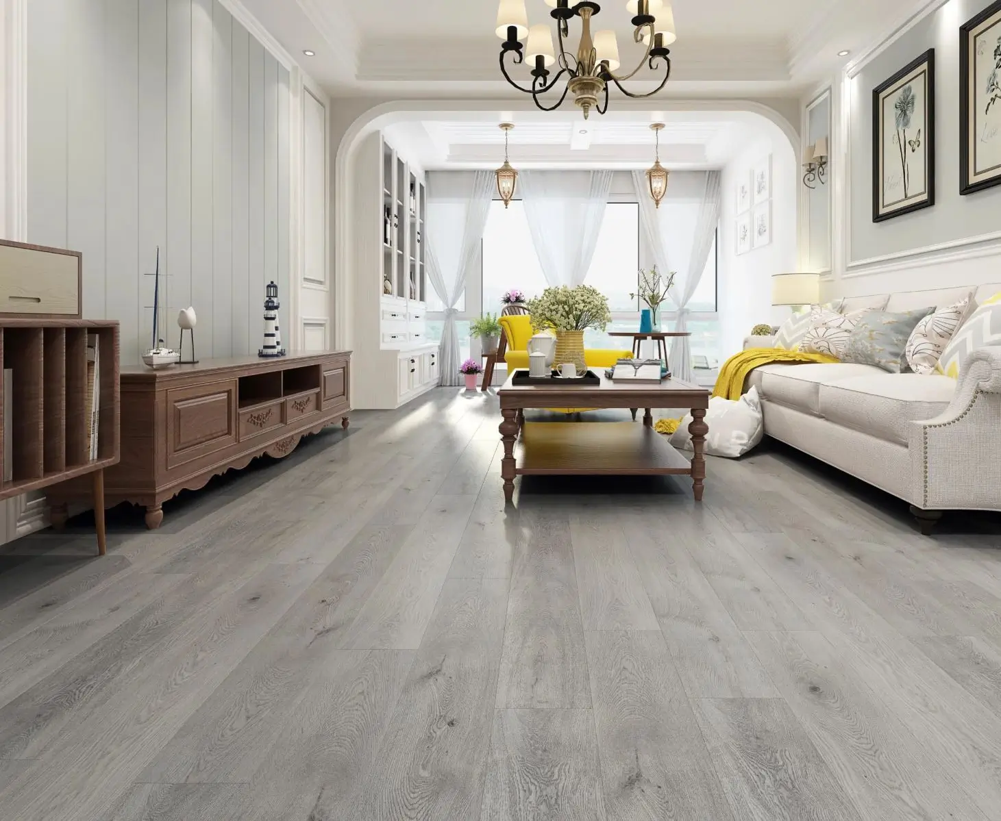 Vinyl Flooring in Living Room Dubai