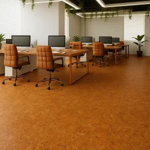 Cork Linoleum in Office