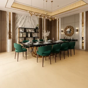 Light Wood Floors in Dining Room