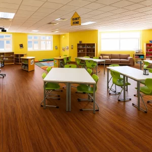 Vinyl Flooring in Classroom