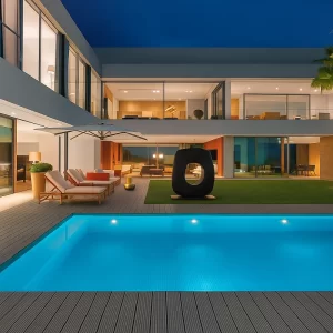 WPC Flooring in Swiming Pool