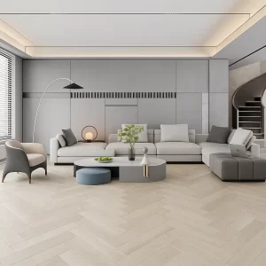 Herringbone Flooring in Living Room