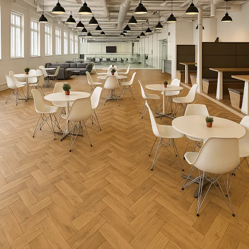 Commercial Herringbone flooring