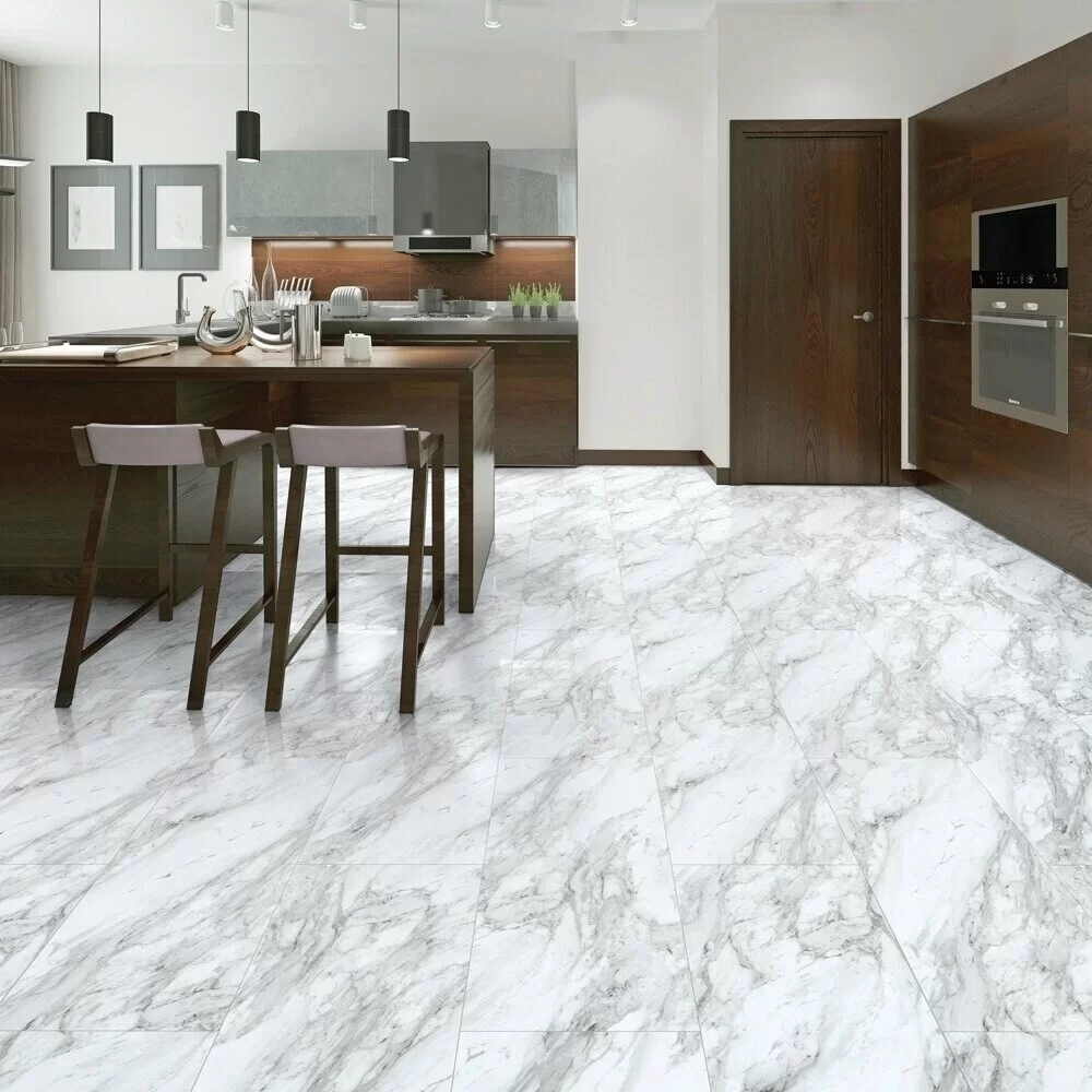 Bathroom Vinyl Flooring Marble Effect